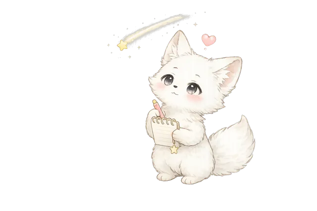 流れ星メモギツネ