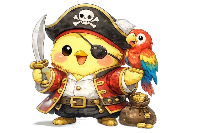 海賊船長ひよこ